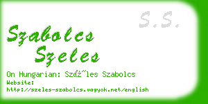 szabolcs szeles business card